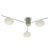 Jasper 3 Light Semi Flush Ceiling Light Satin Nickel